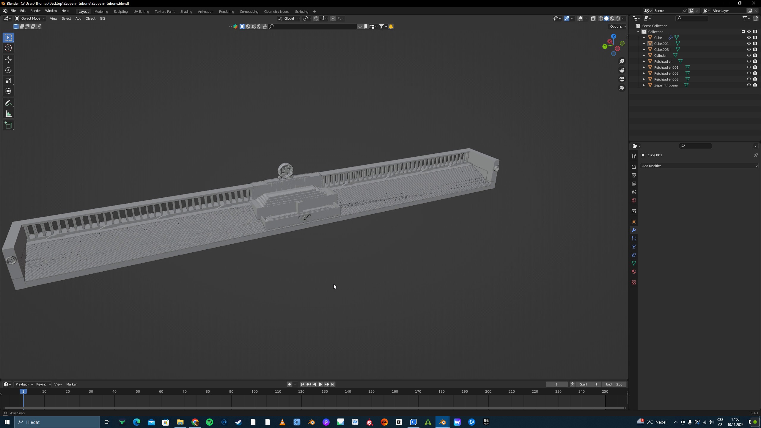 Zeppelin Tribune 3D model_10