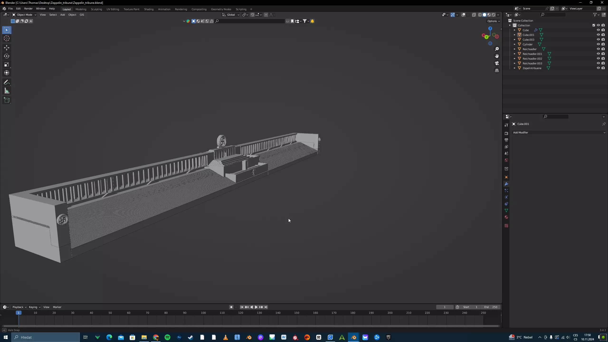 Zeppelin Tribune 3D model_0