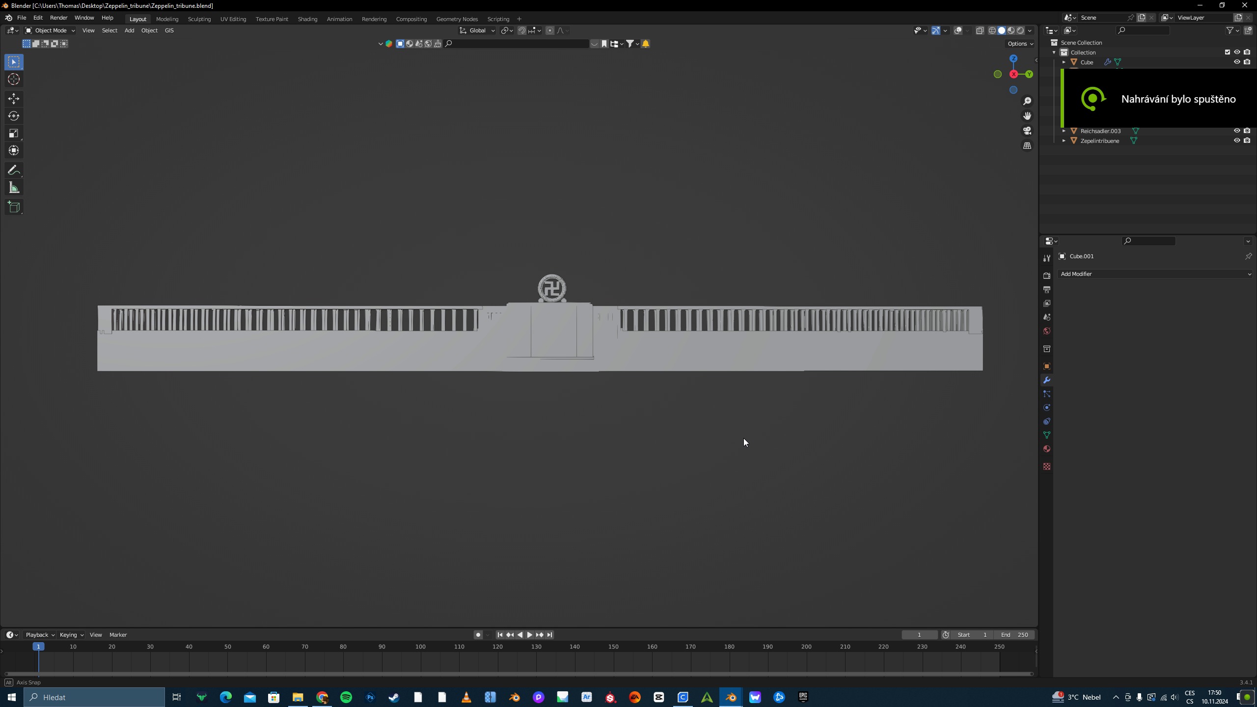 Zeppelin Tribune 3D model_1