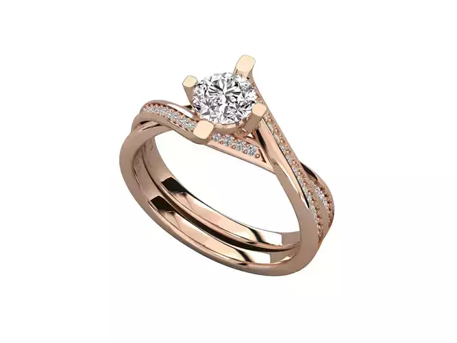 Criss Cross Solitaire Engagement Ring Jewelry
