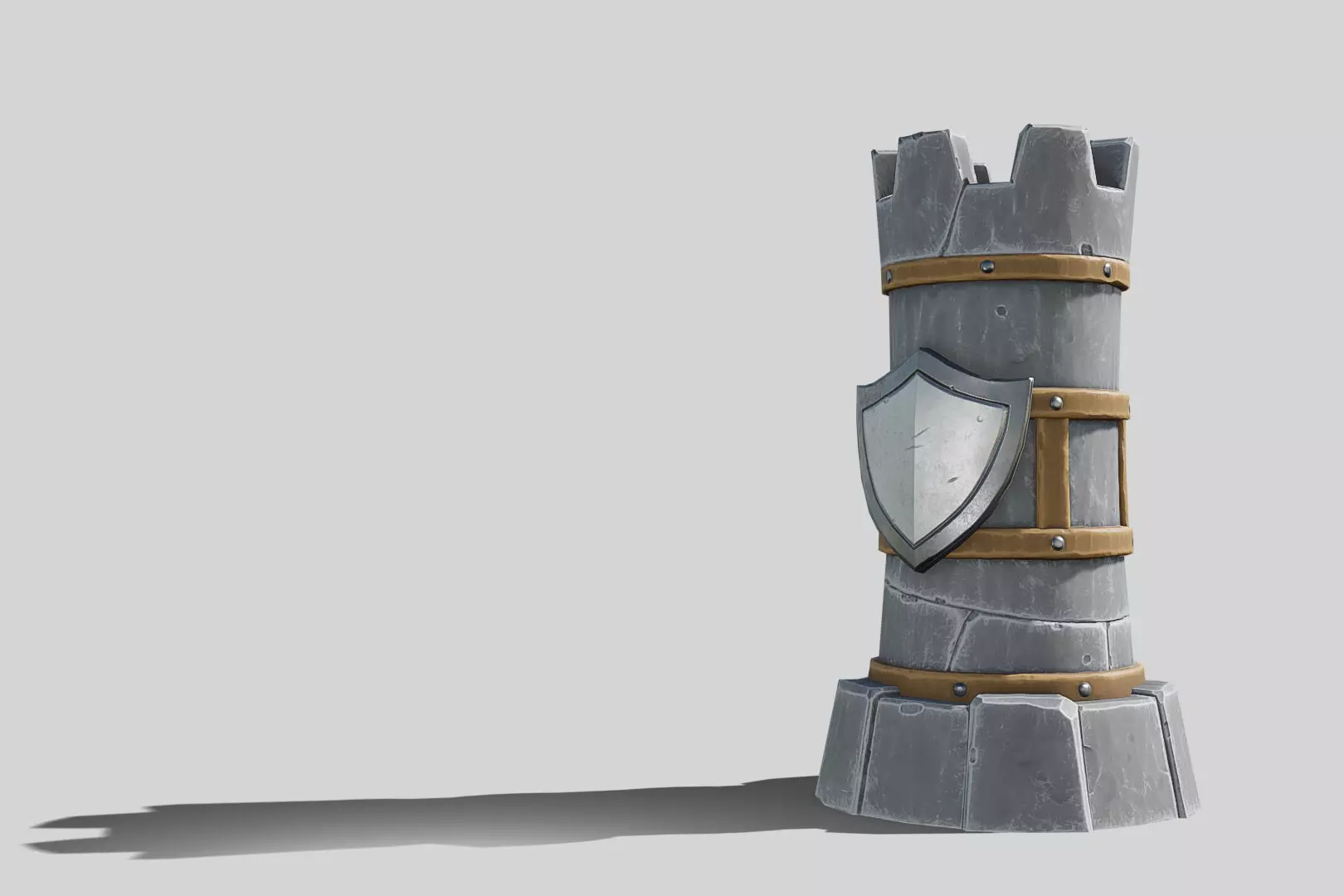 defence Tower Low-poly 3D model_0