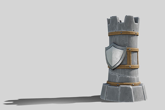 defence Tower Low-poly 3D model