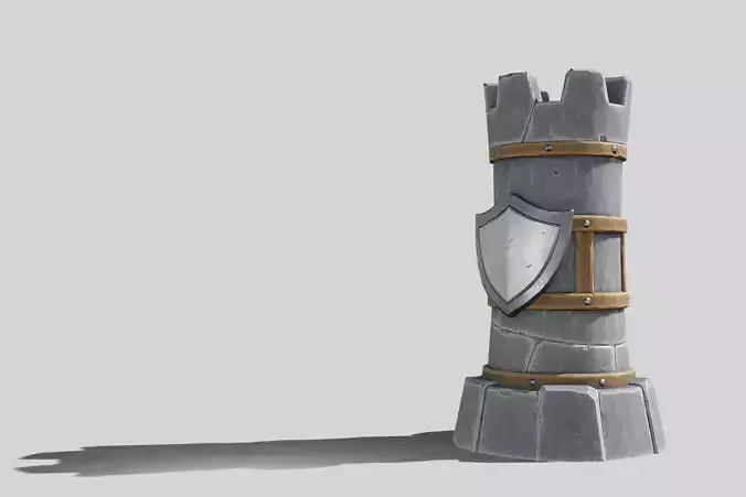 defence Tower Low-poly 3D model