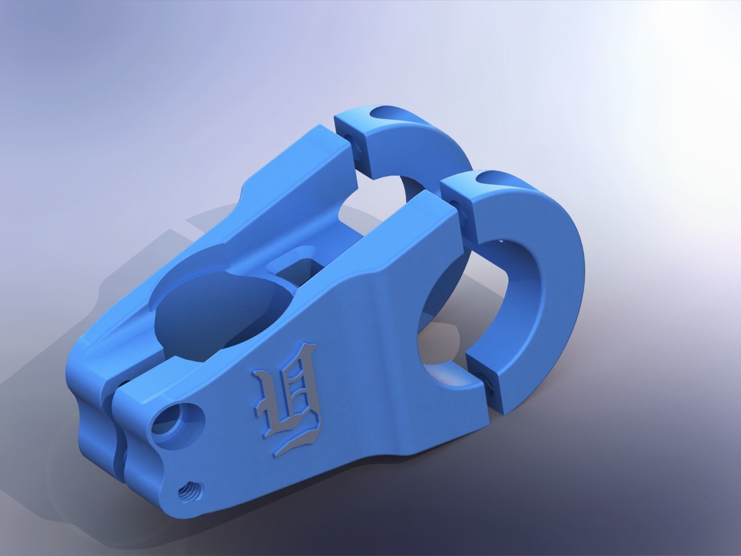 bicycle handlebar clamp 3D model_1