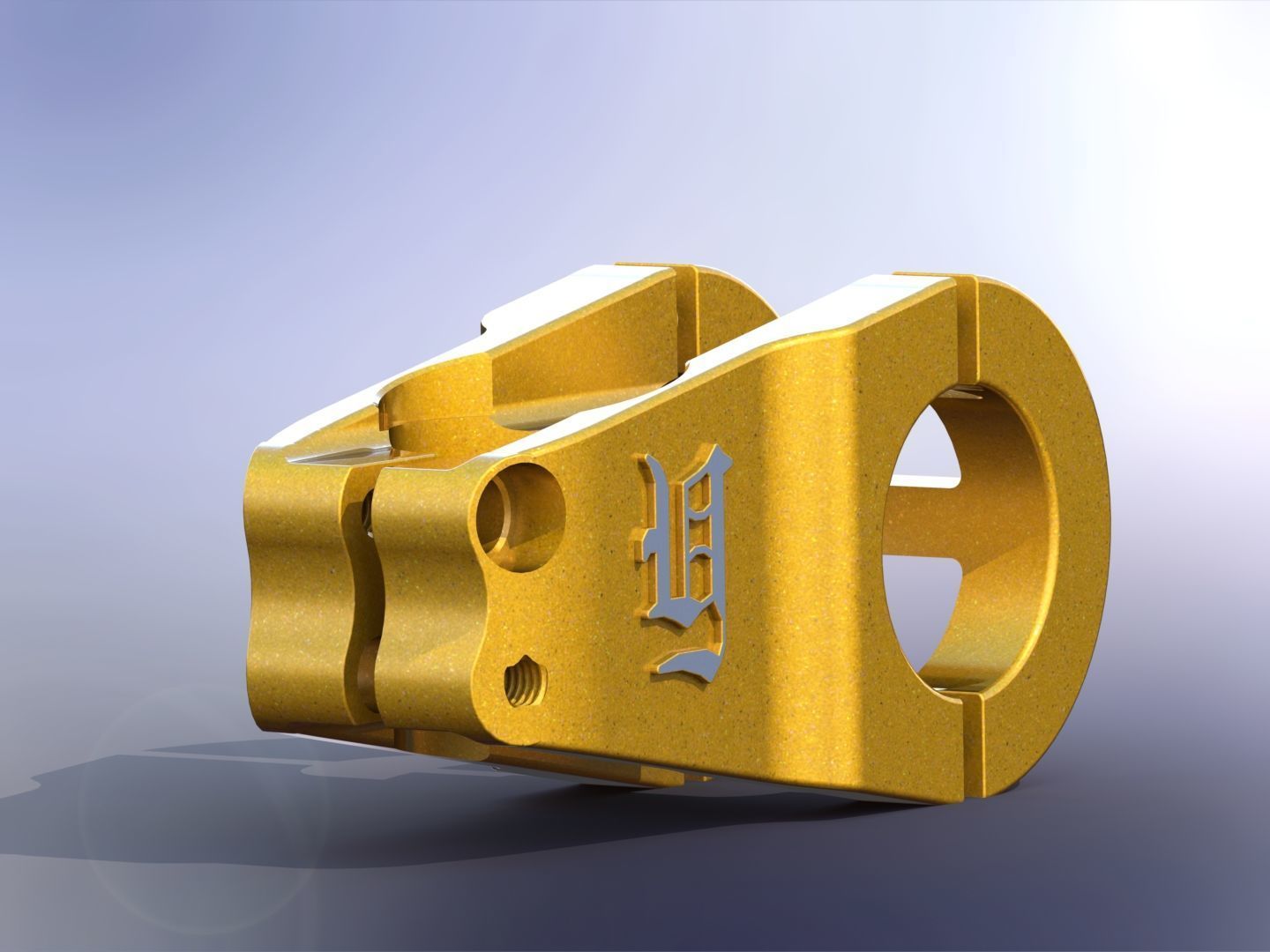 bicycle handlebar clamp 3D model_4