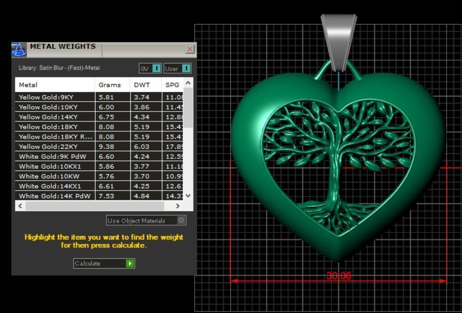 Tree of Life Pendant with Heart 3D print model_2