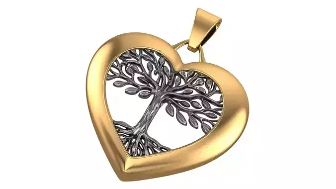 Tree of Life Pendant with Heart