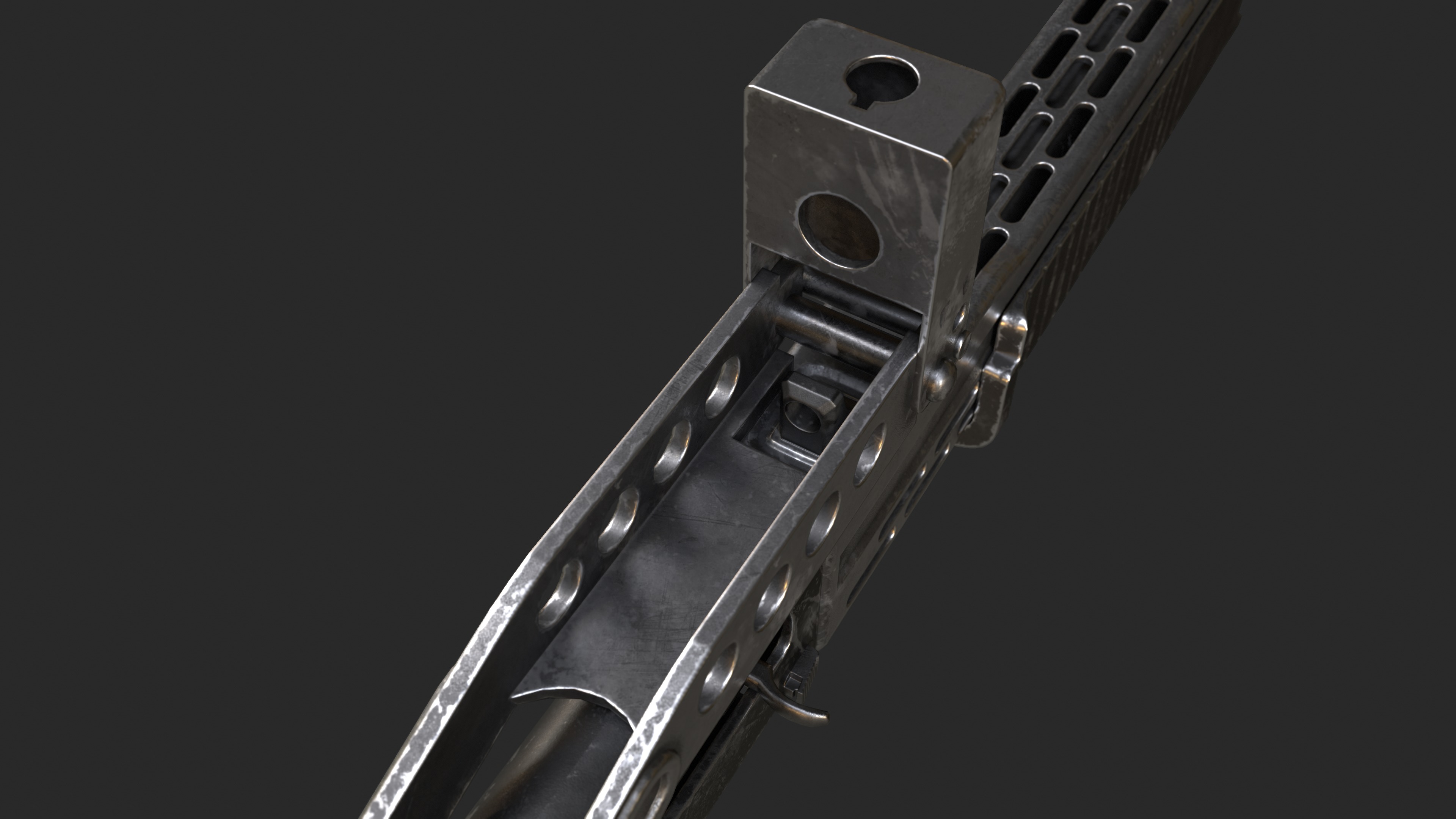 SPAS-12 Shotgun Game Ready Low-poly 3D model_4