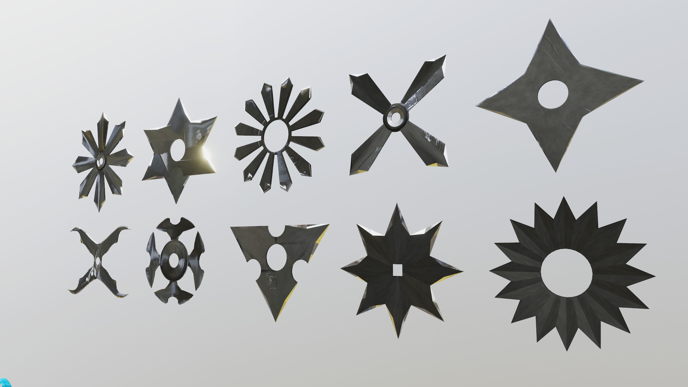 Japanese ancient weapon pack x10 3D model_7