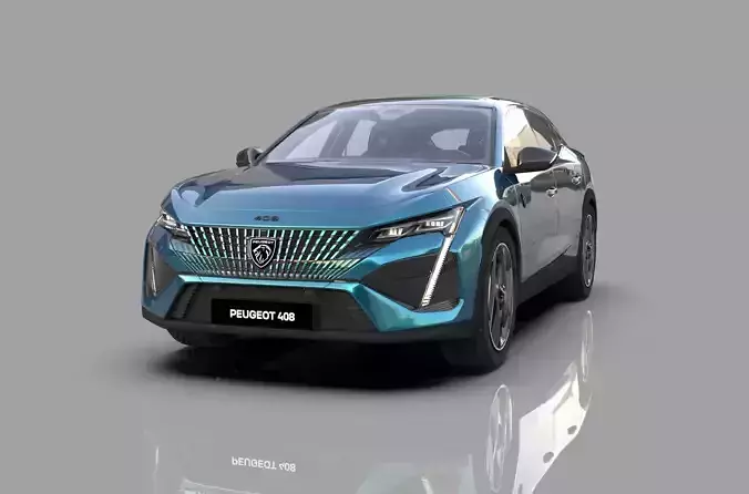 Peugeot 408 cross 2023 HQ interior  3D model