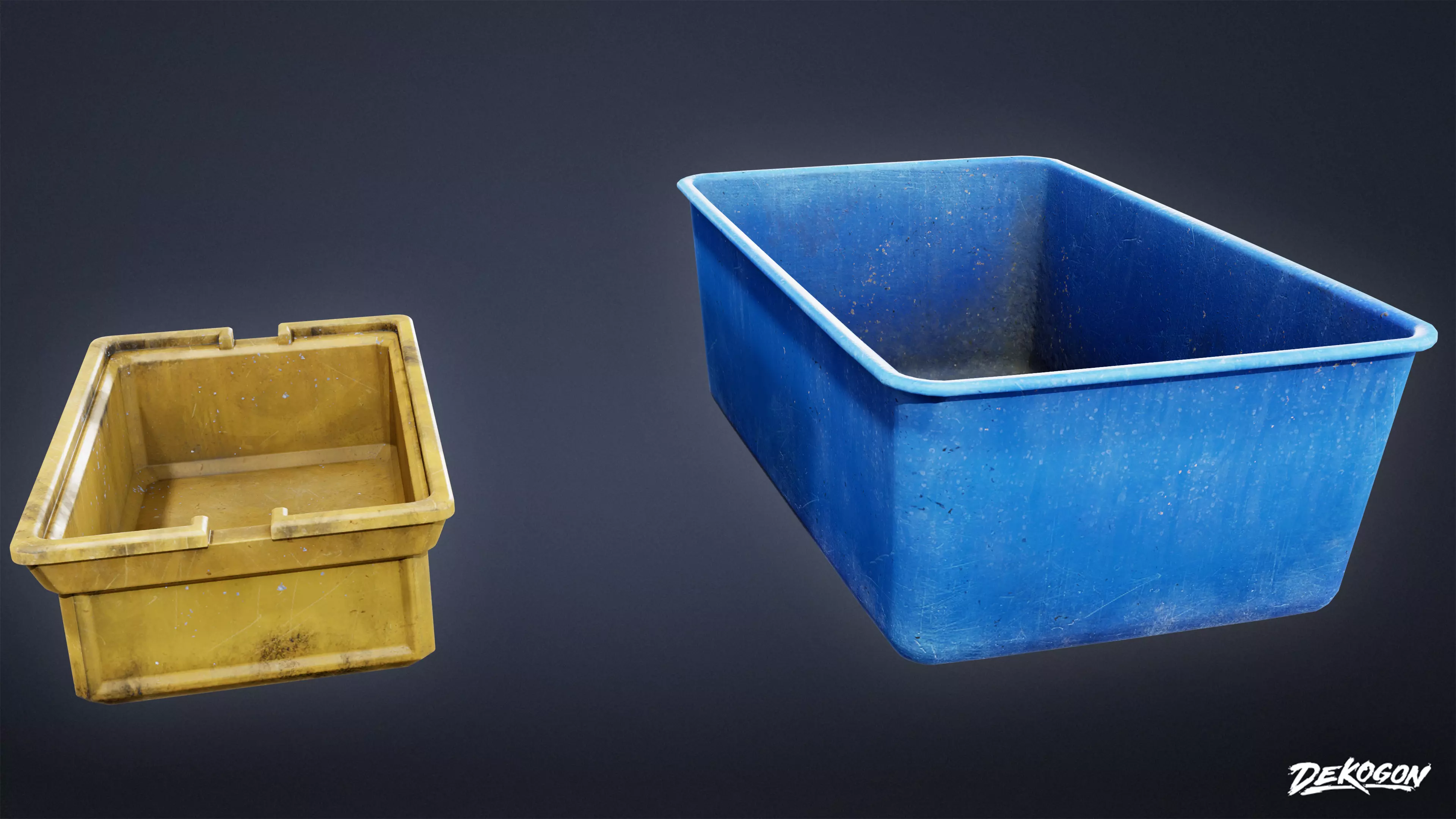 BOATYARD - Container 02 - LOW POLY AND NANITE Low-poly 3D model_0