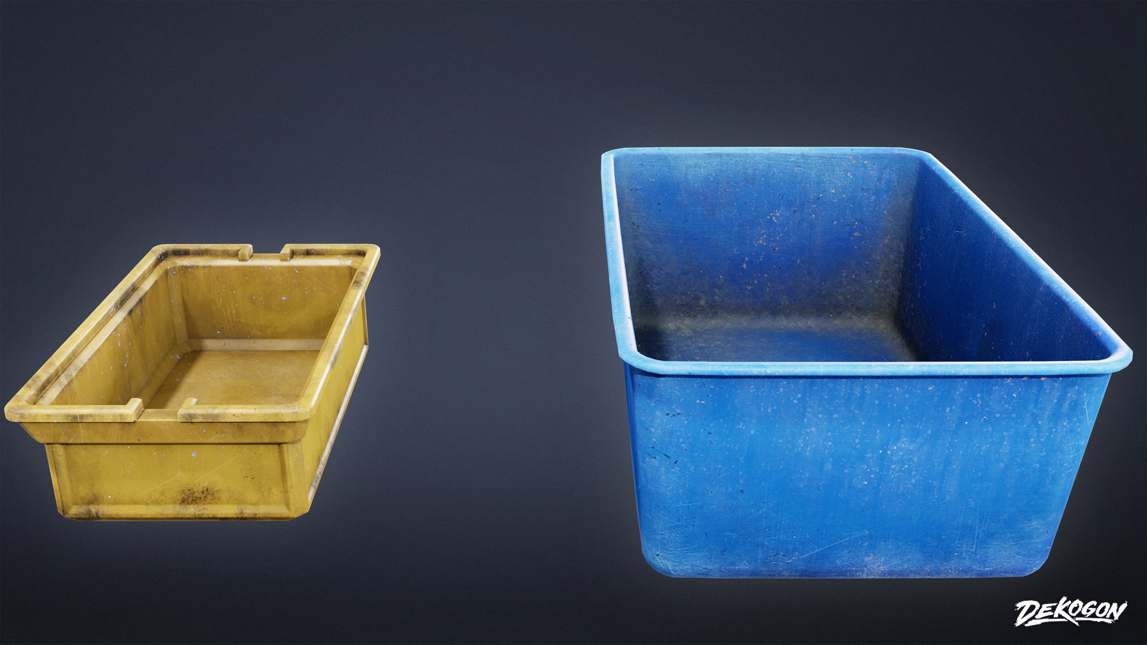 BOATYARD - Container 02 - LOW POLY AND NANITE Low-poly 3D model_1