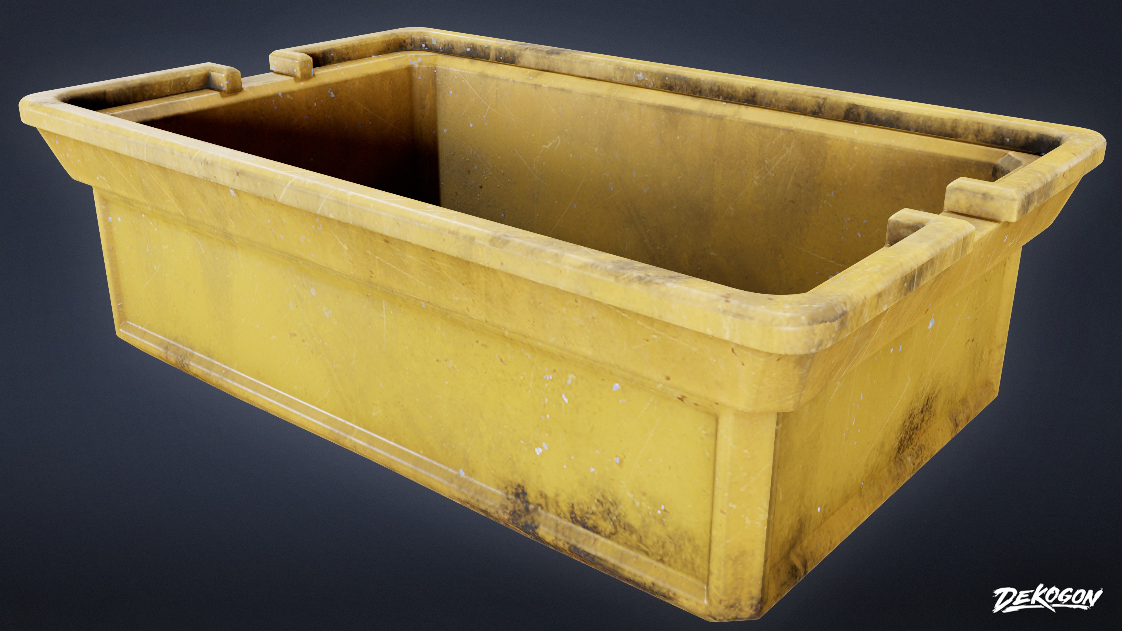 BOATYARD - Container 02 - LOW POLY AND NANITE Low-poly 3D model_6