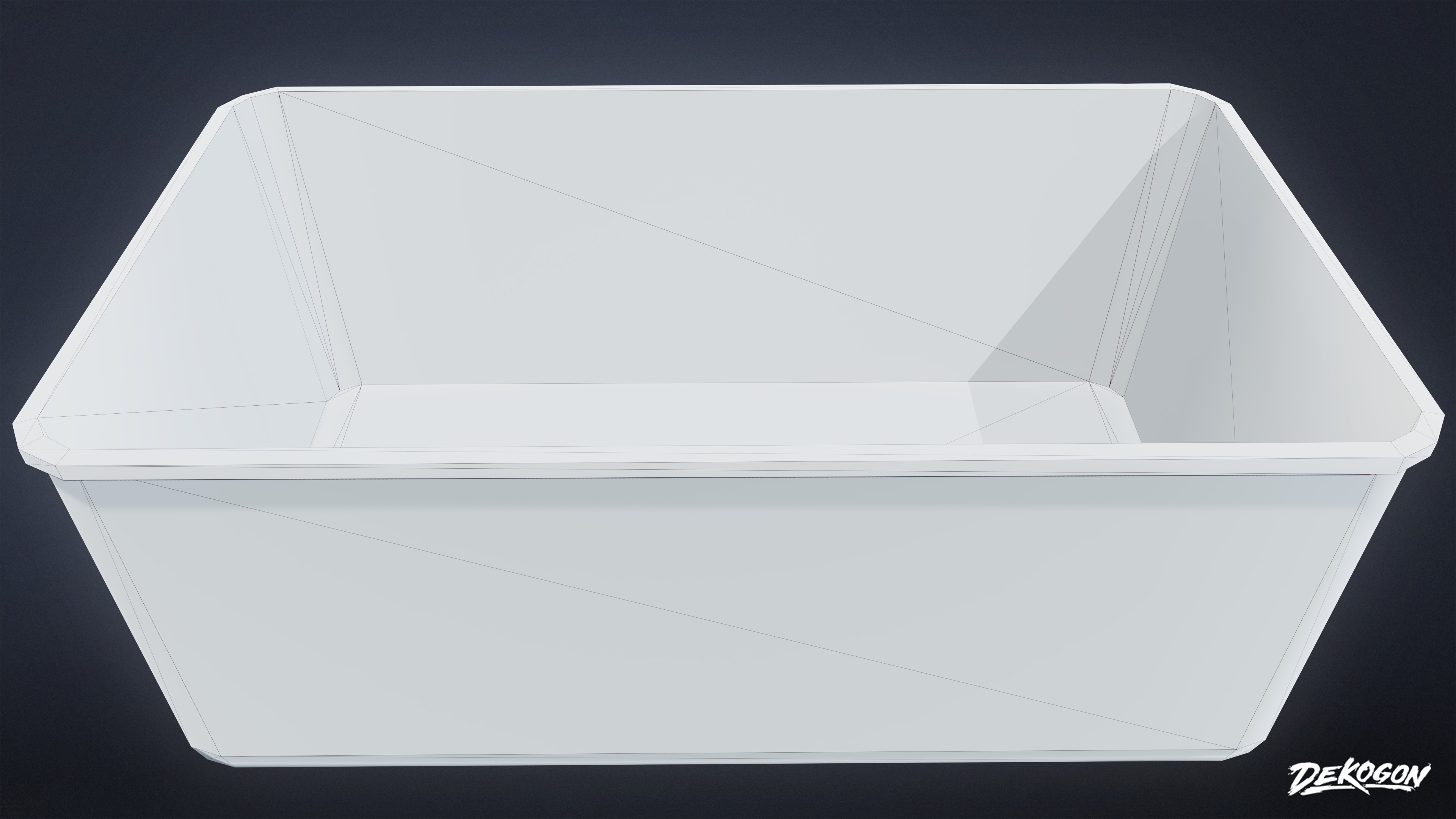 BOATYARD - Container 02 - LOW POLY AND NANITE Low-poly 3D model_8