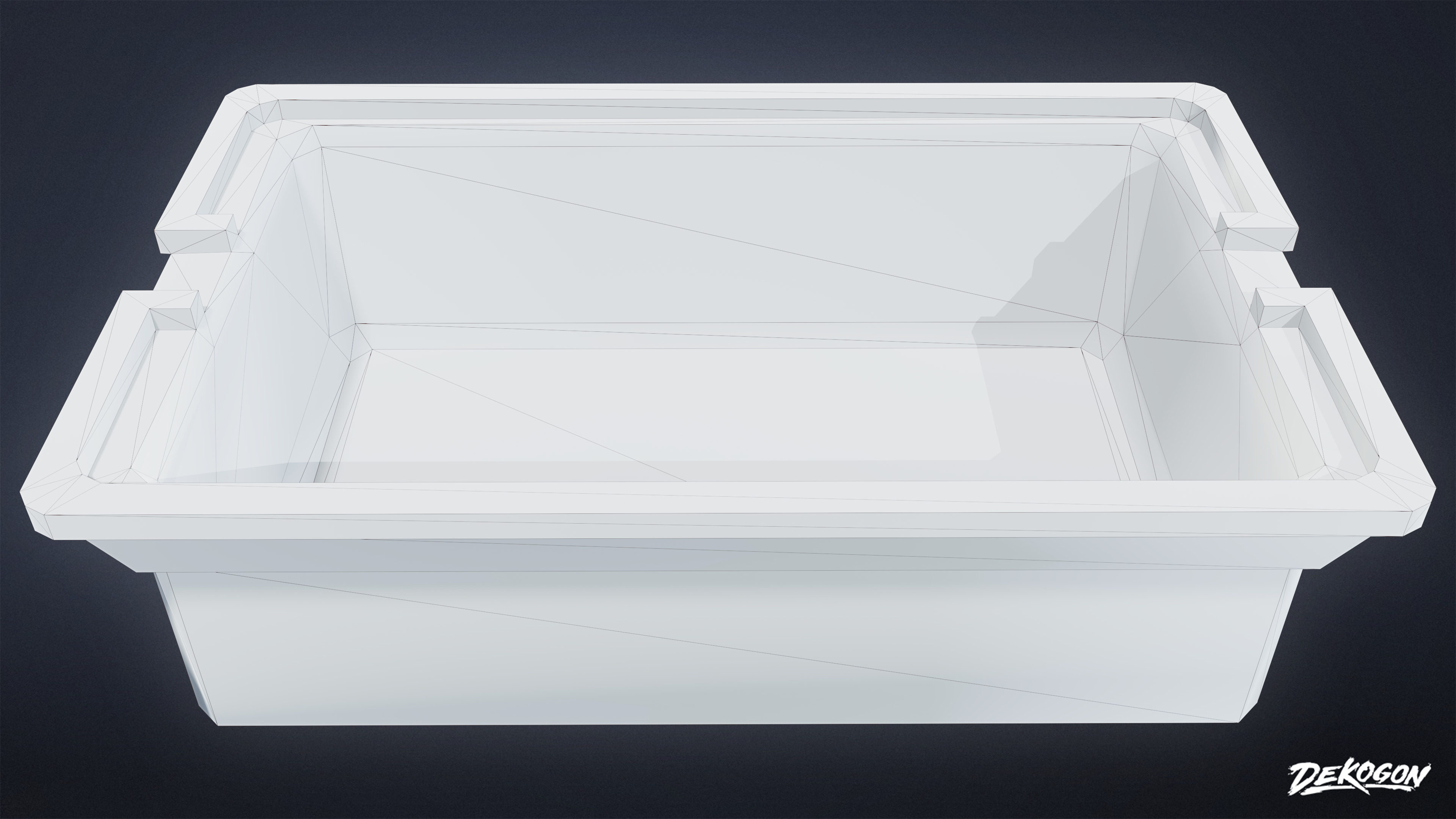 BOATYARD - Container 02 - LOW POLY AND NANITE Low-poly 3D model_7