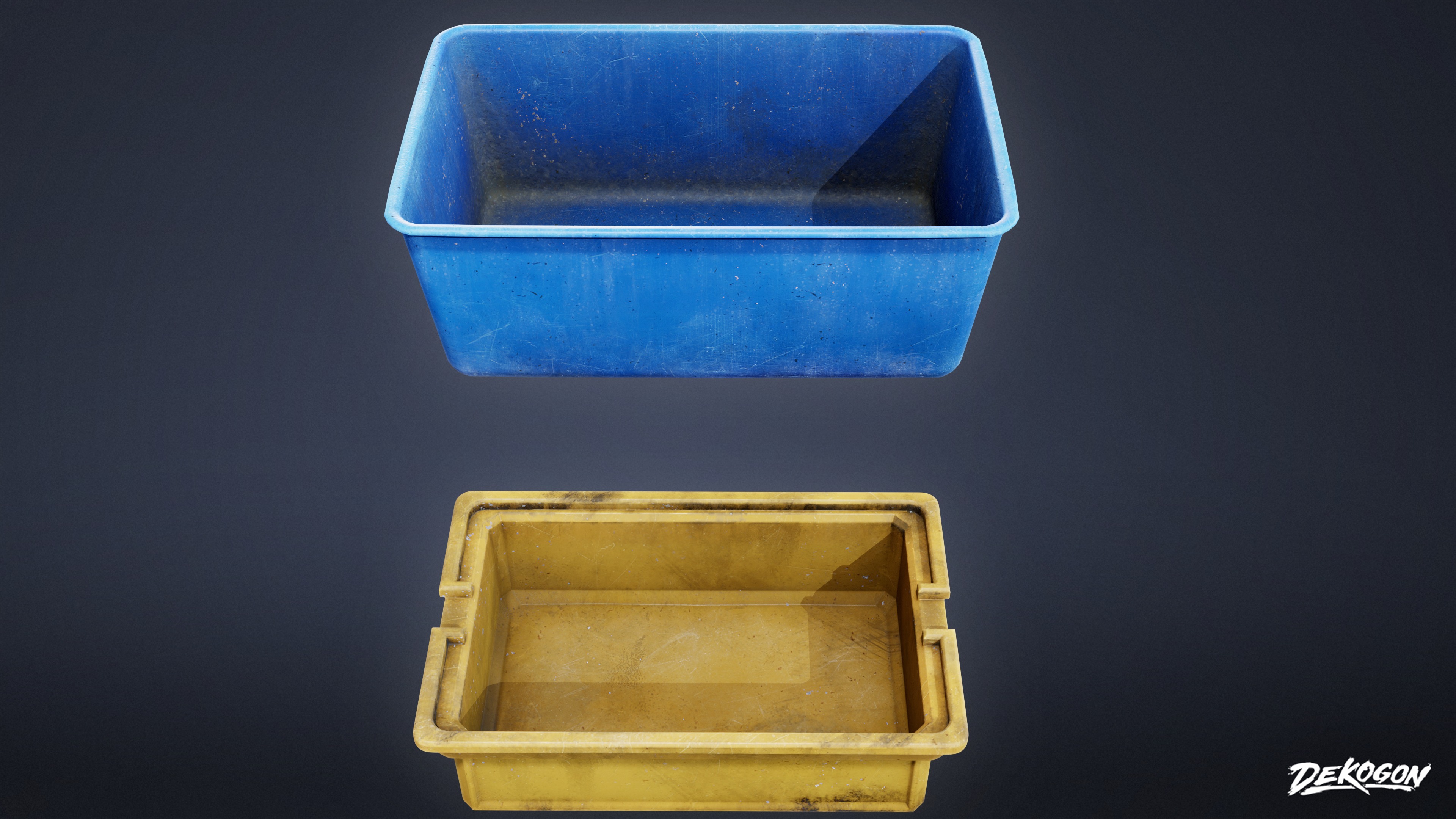 BOATYARD - Container 02 - LOW POLY AND NANITE Low-poly 3D model_2