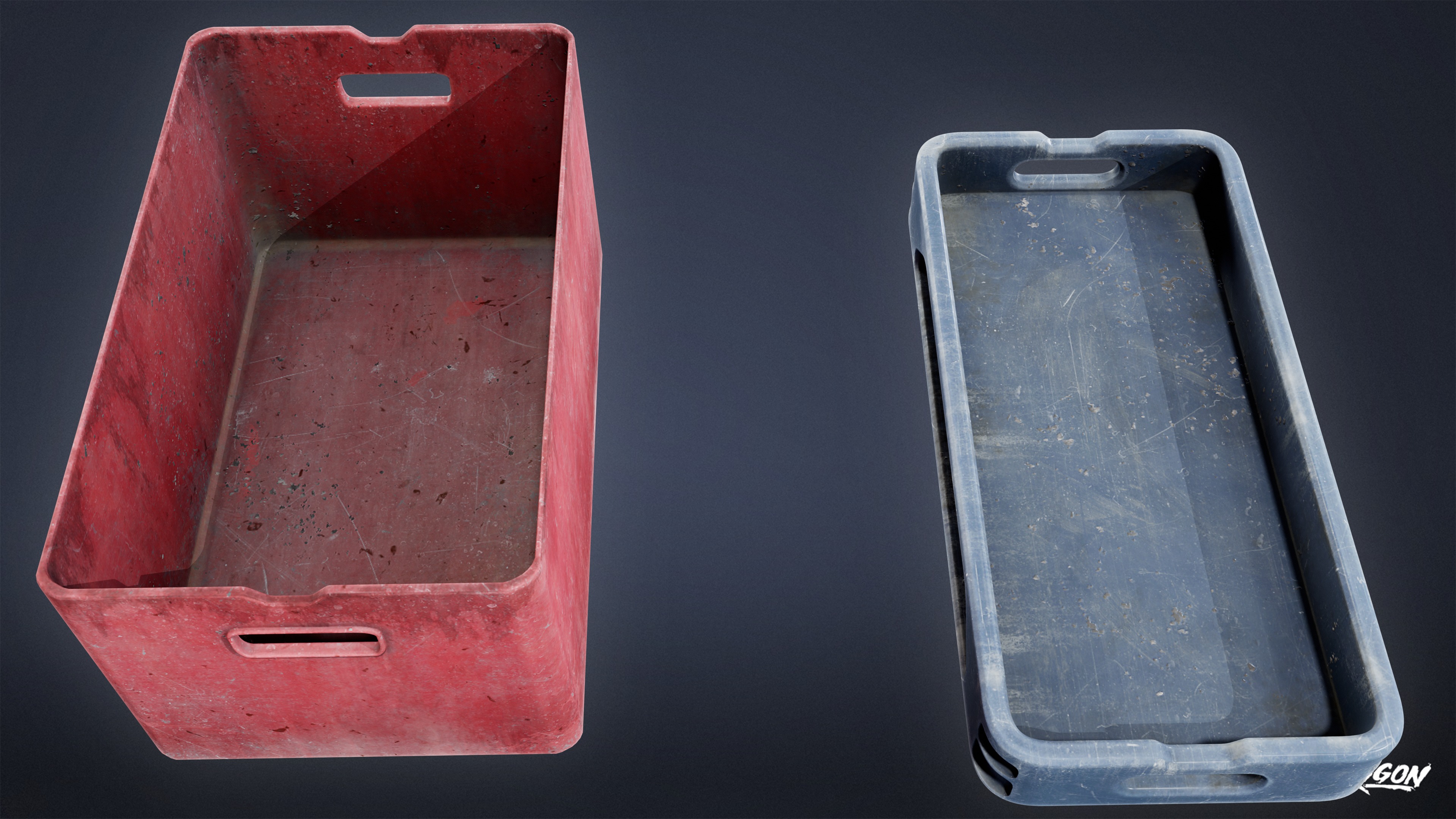 BOATYARD - Container 03 - LOW POLY AND NANITE Low-poly 3D model_2