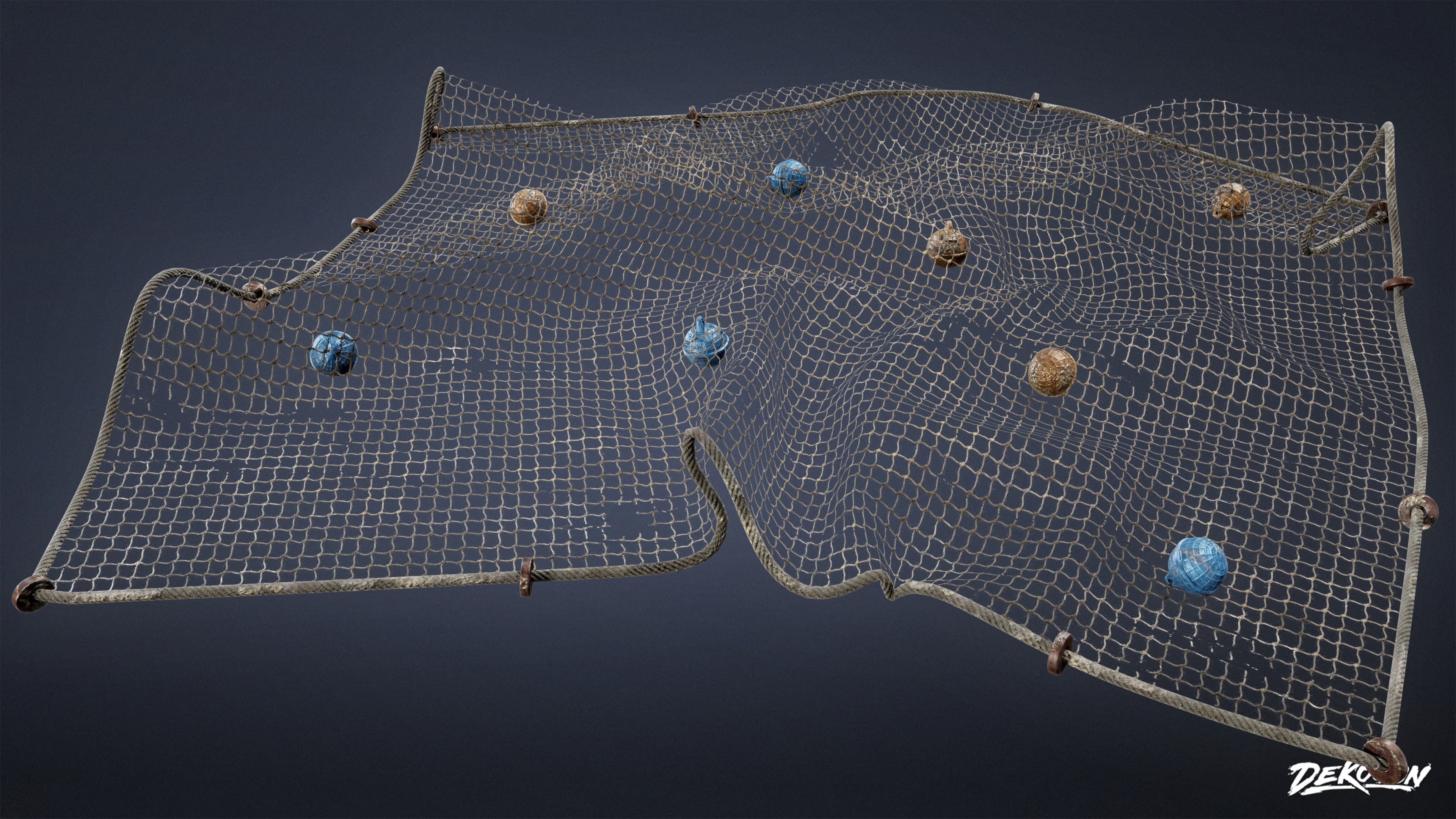 BOATYARD - Fishing Nets 01 - LOW POLY AND NANITE Low-poly 3D model_1