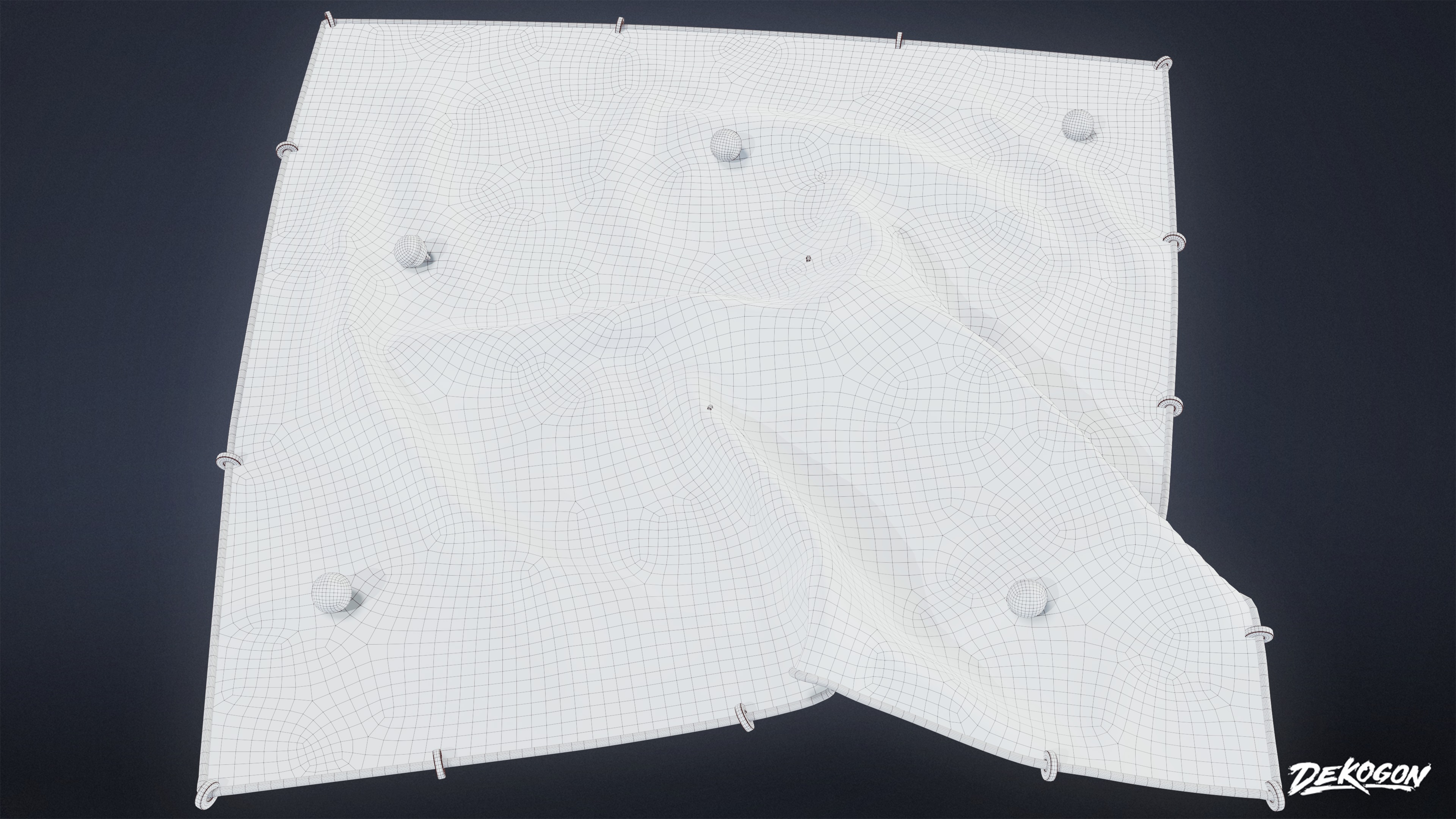 BOATYARD - Fishing Nets 01 - LOW POLY AND NANITE Low-poly 3D model_8