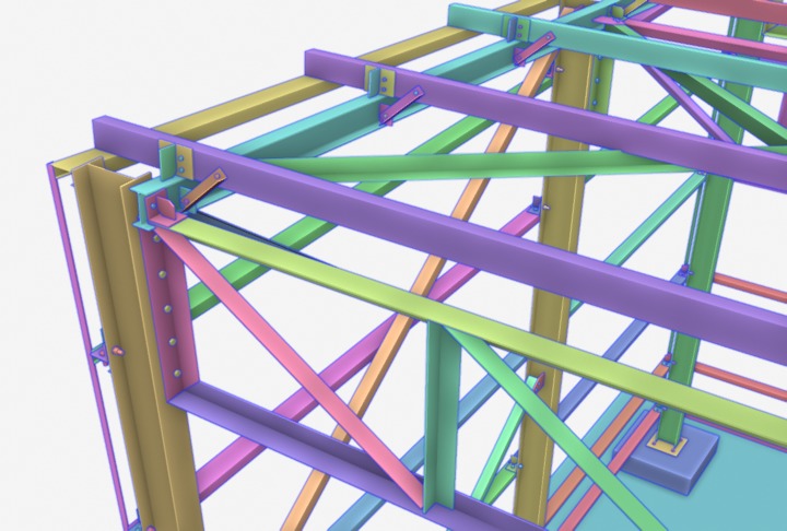 Steel Structure 001 3D model_5