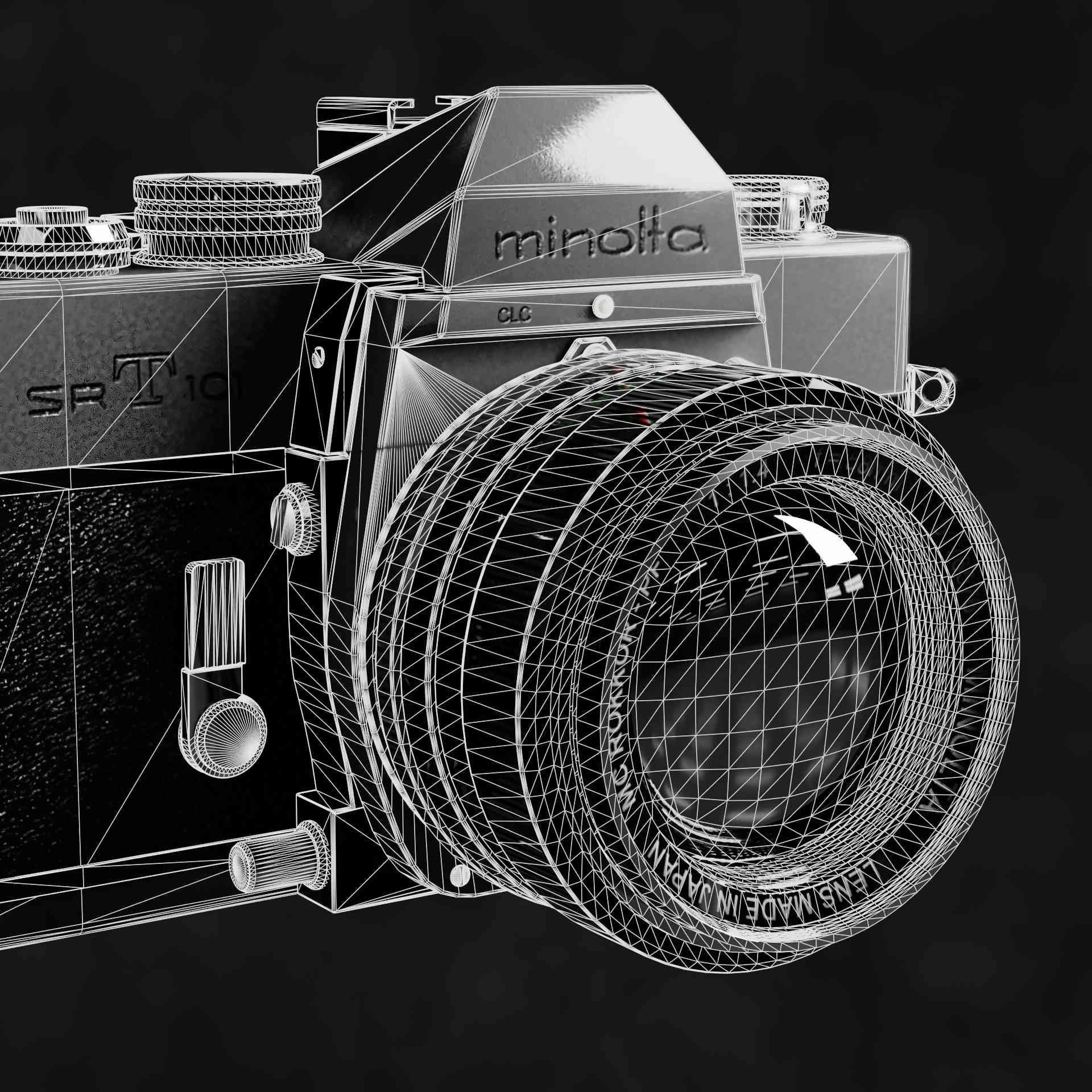 Photocamera Minolta SR-T 101 3D model_13