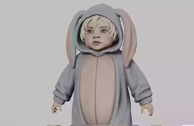 Baby in a bunny suit