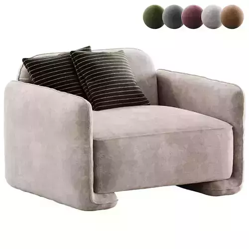 Fauteuil Tissu Texture 3D model