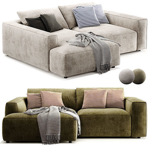 Dunbar Corner Sofa Longchair 3D model