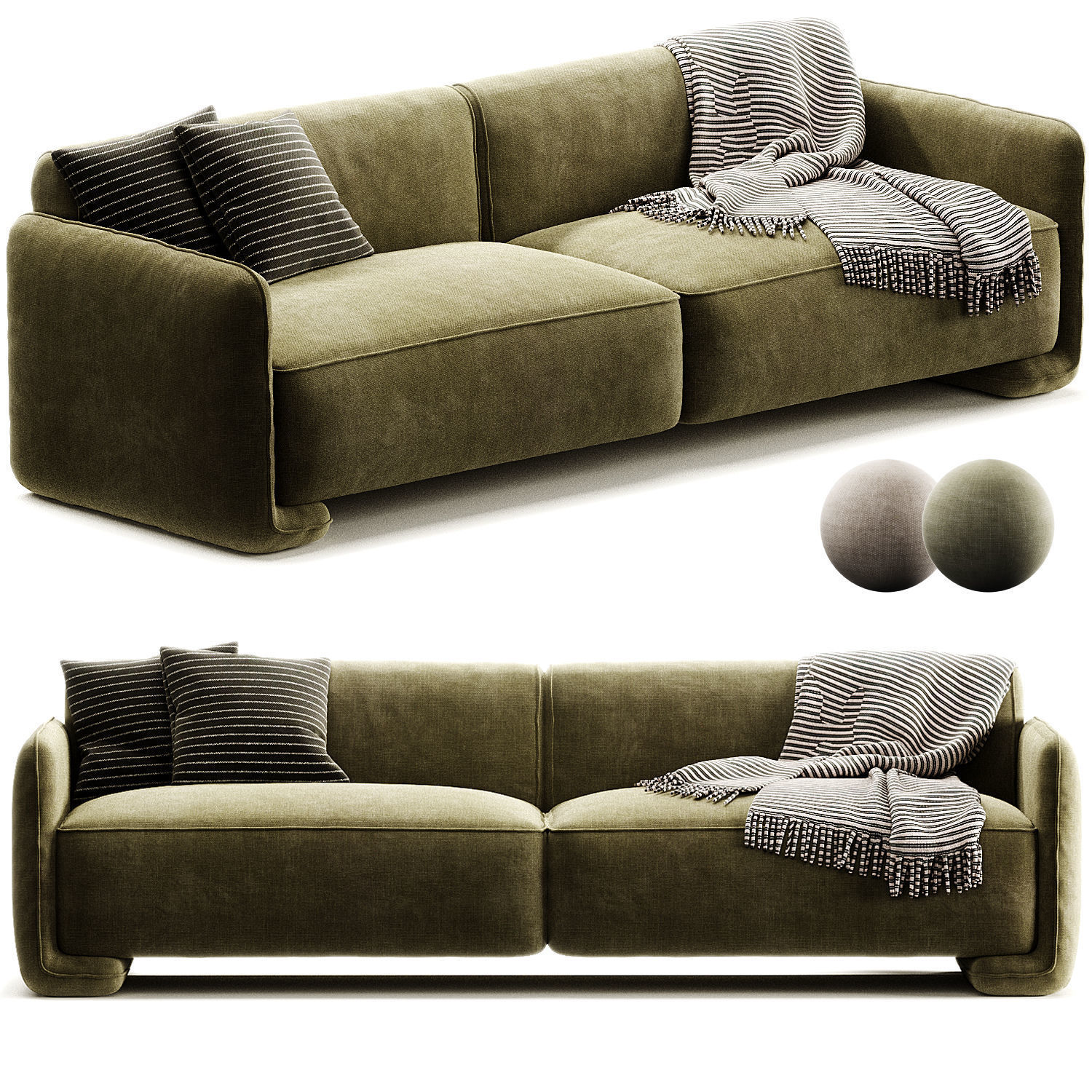 Calandra Upholstered Sofa 3D model_3