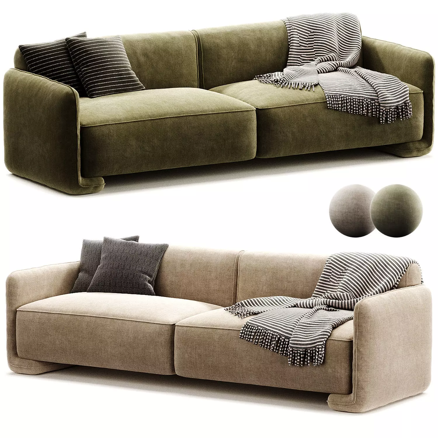 Calandra Upholstered Sofa 3D model_0