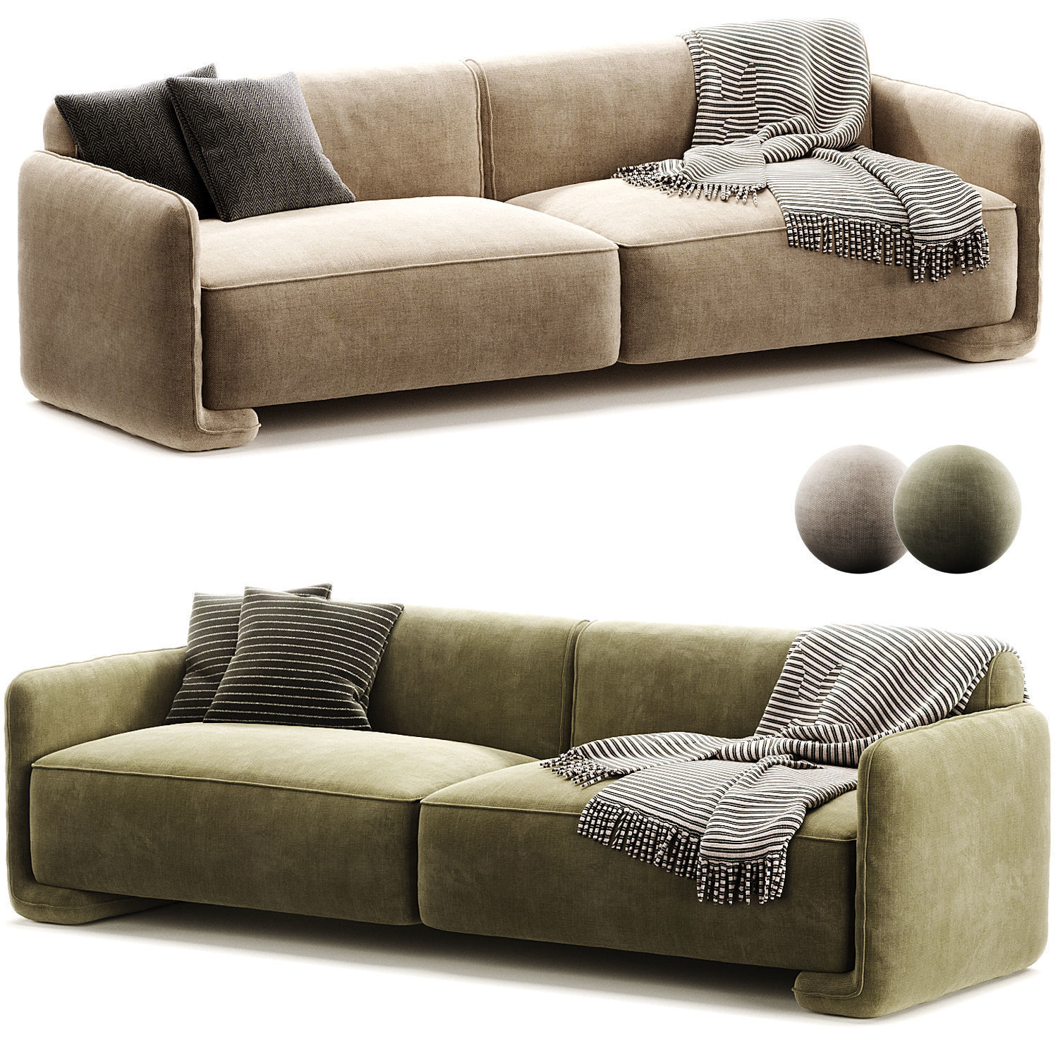 Calandra Upholstered Sofa 3D model_2