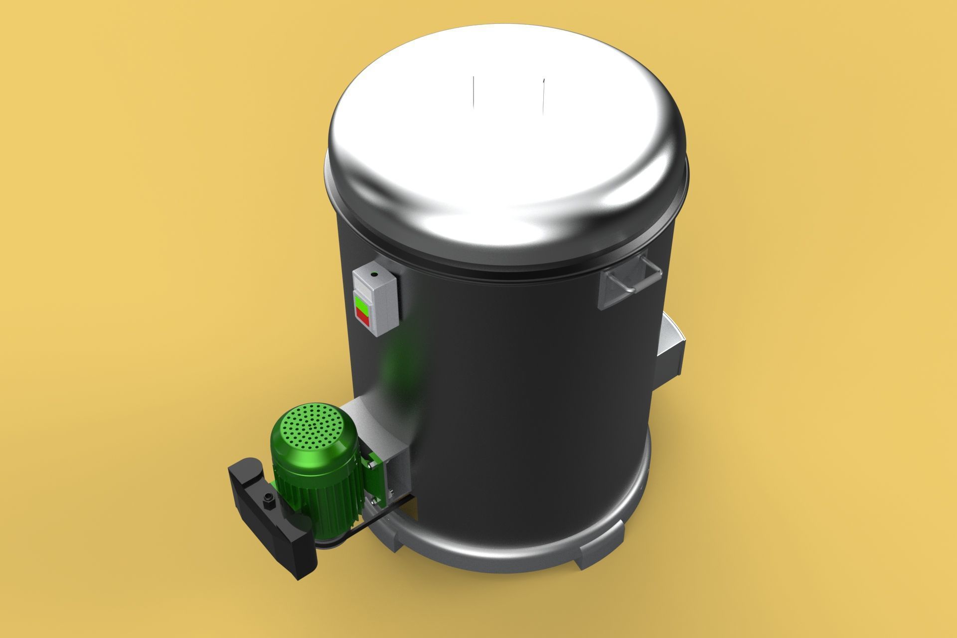 FOOD DRAINER SPINNER MACHINE OIL DRAIN FILTER CENTRIFUGAL DRYER 3D model_4