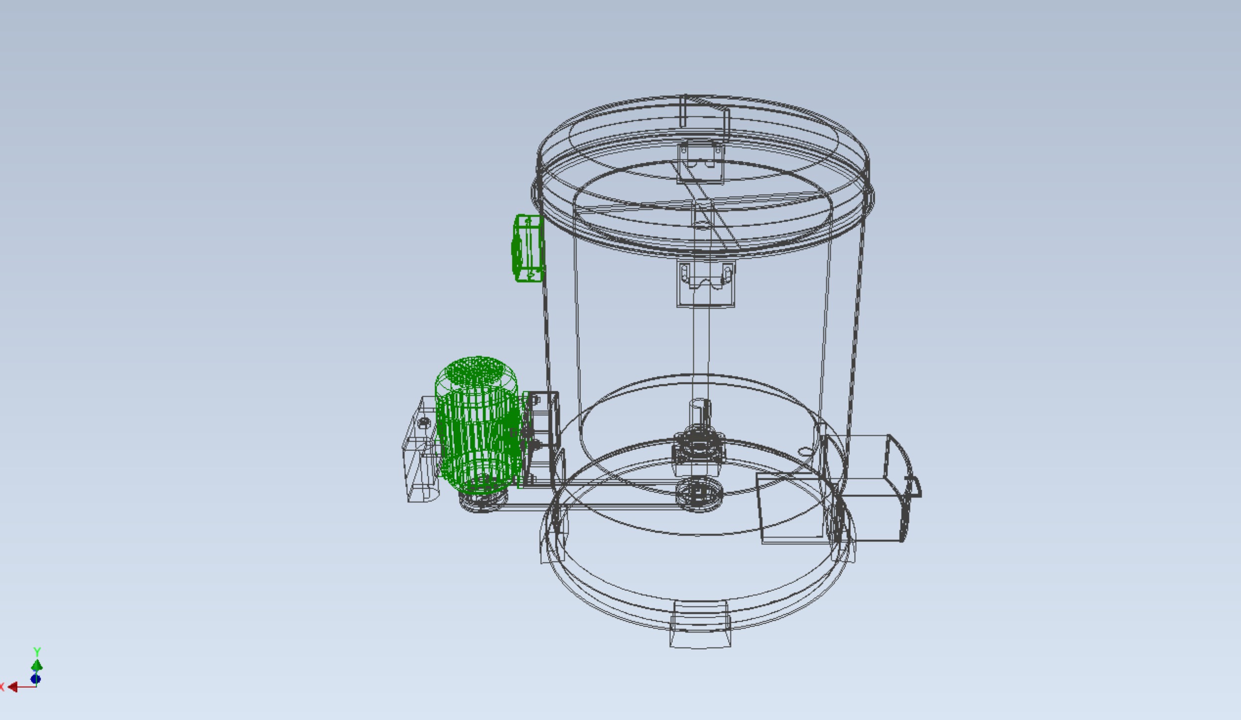 FOOD DRAINER SPINNER MACHINE OIL DRAIN FILTER CENTRIFUGAL DRYER 3D model_31
