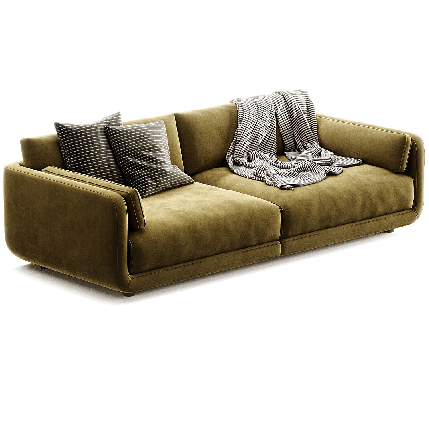 Naples Upholstered Sofa 3D model_1