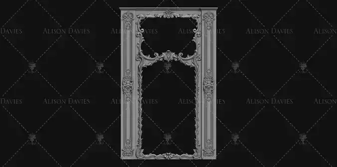 French Tremeau Mirror 2 frame 3d print model