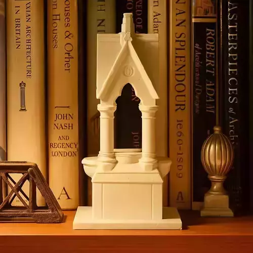 Gothic Water Fountain STL  3D print model