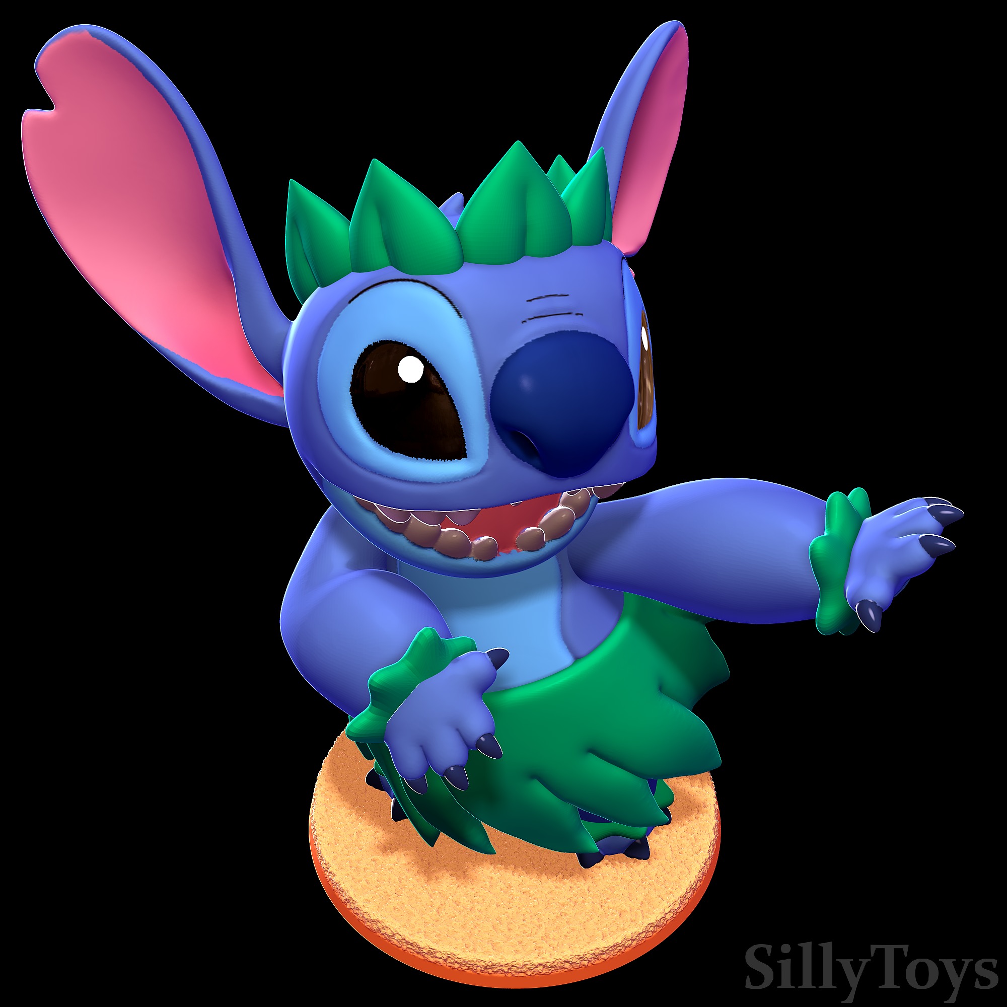 Stitch Hula - Lilo and Stitch 3D print model_3