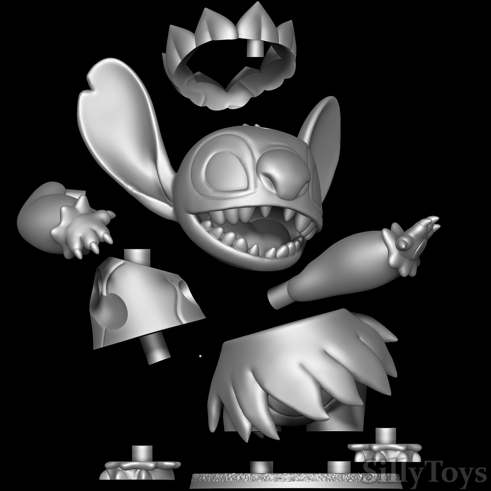 Stitch Hula - Lilo and Stitch 3D print model_4