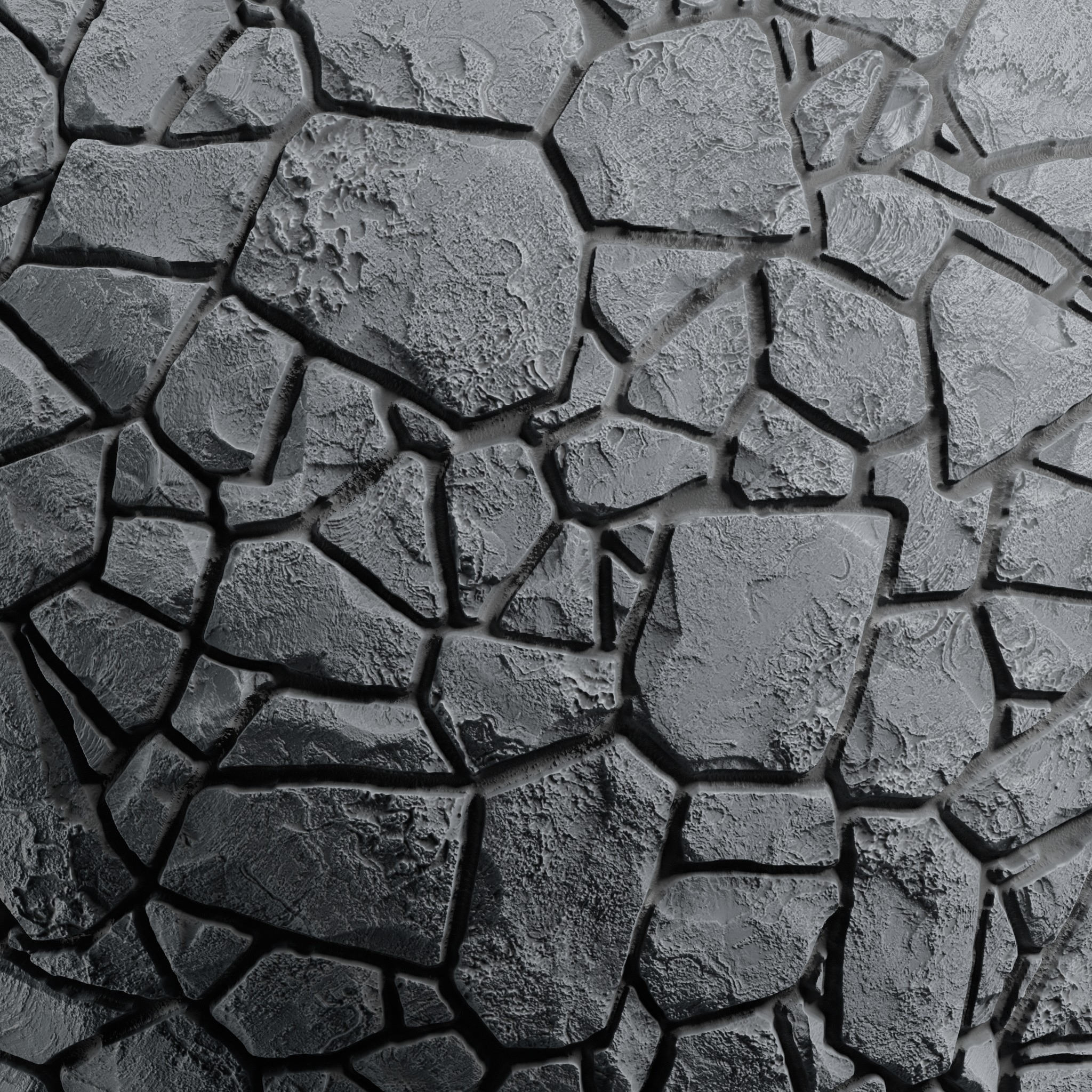 Stone and Gravel Alpha Brush - HA02 - 4K - 16bit - SBSAR 3D model_21