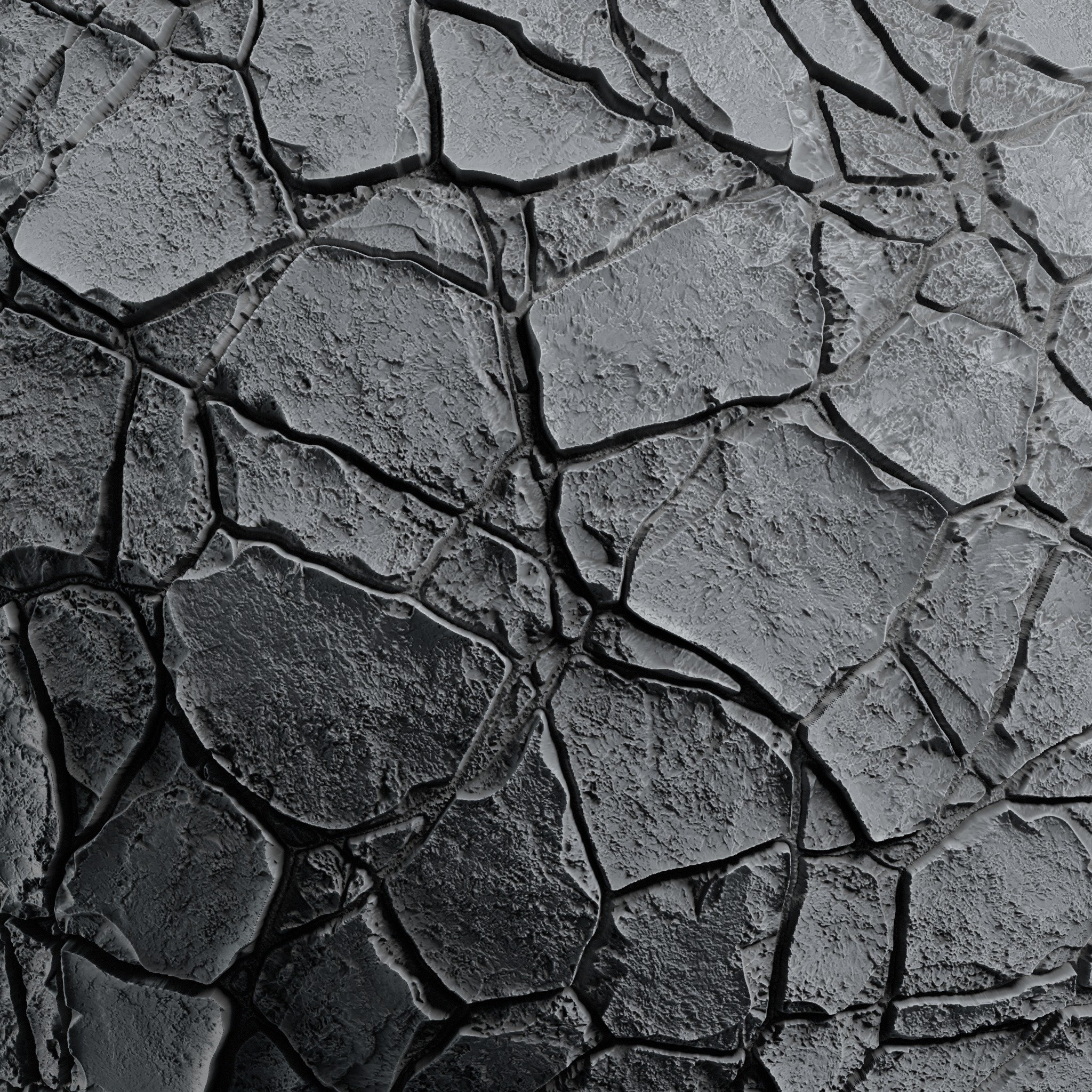 Stone and Gravel Alpha Brush - HA02 - 4K - 16bit - SBSAR 3D model_16