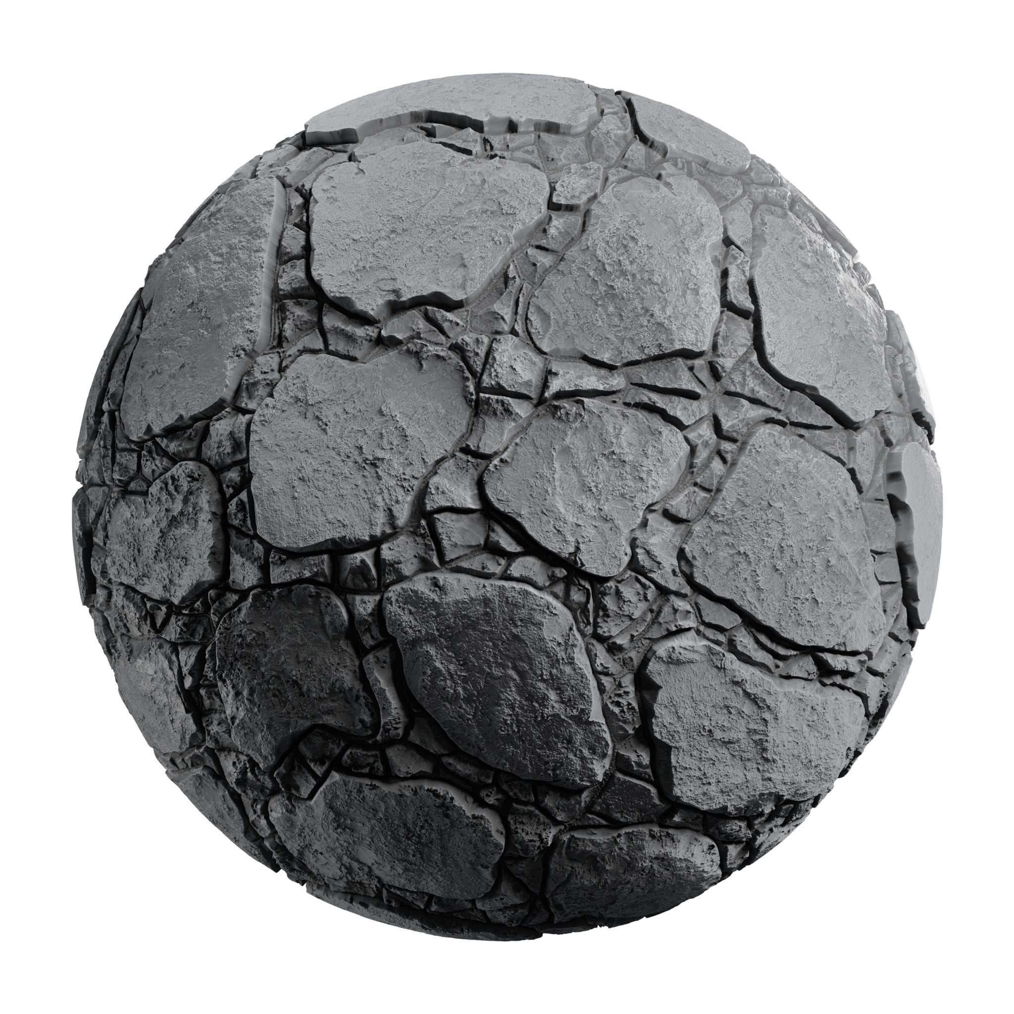 Stone and Gravel Alpha Brush - HA02 - 4K - 16bit - SBSAR 3D model_9