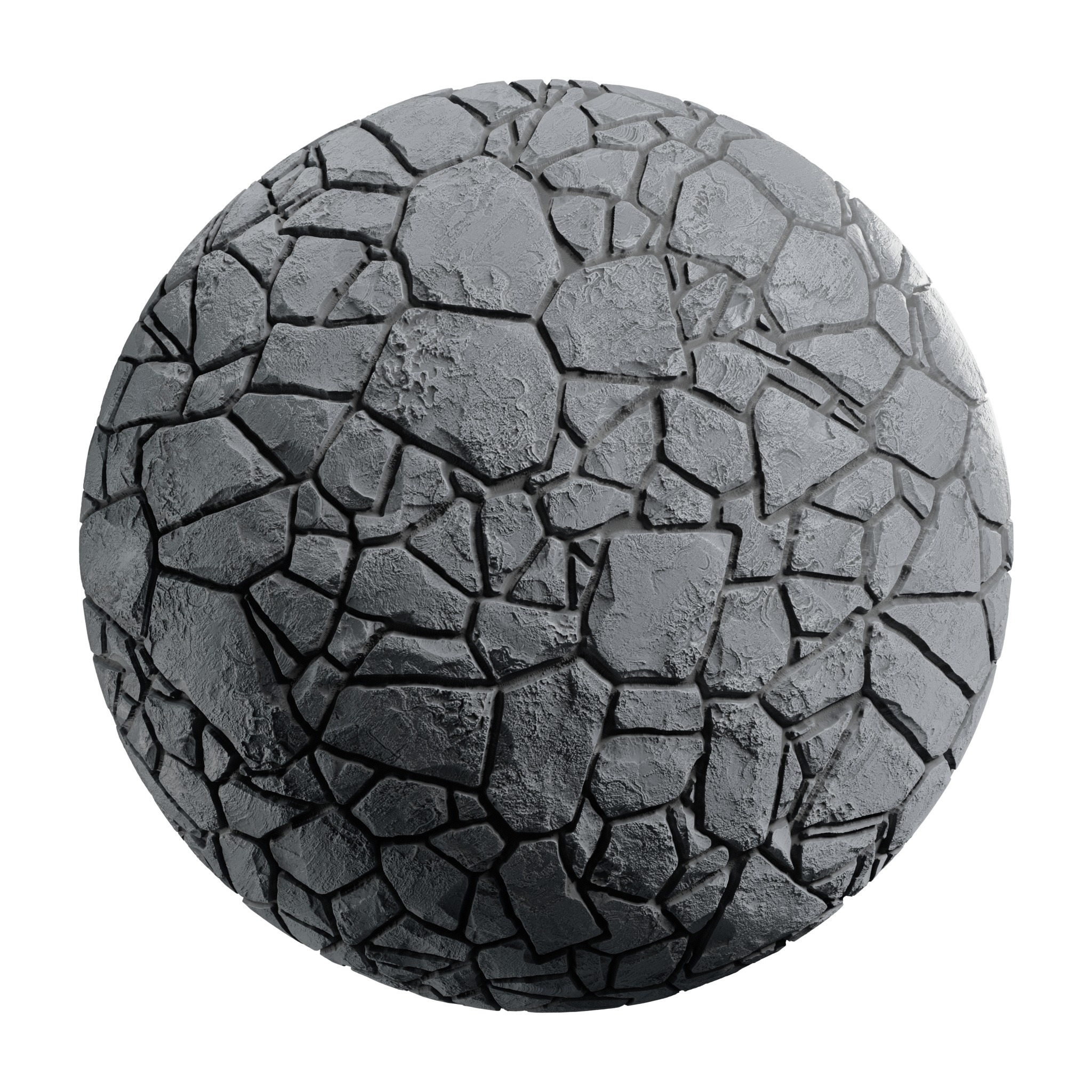 Stone and Gravel Alpha Brush - HA02 - 4K - 16bit - SBSAR 3D model_14