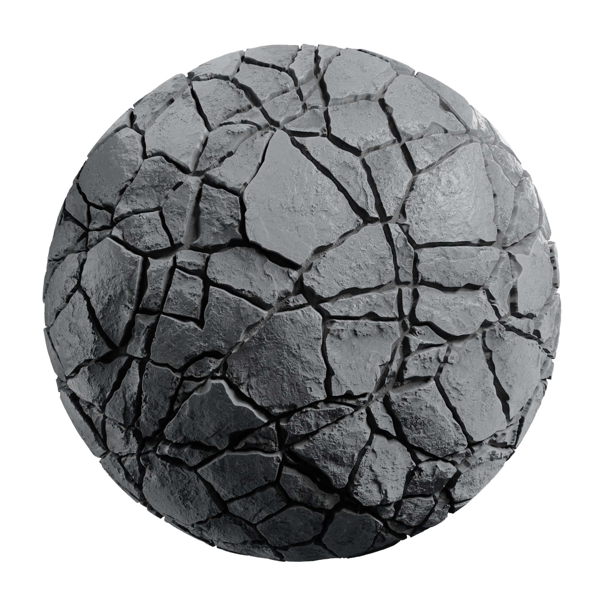 Stone and Gravel Alpha Brush - HA02 - 4K - 16bit - SBSAR 3D model_11