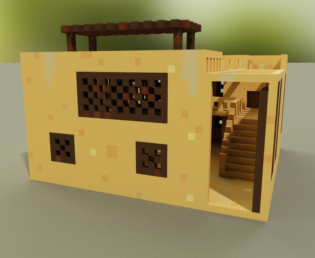 Voxel Palazzo 3D model_6