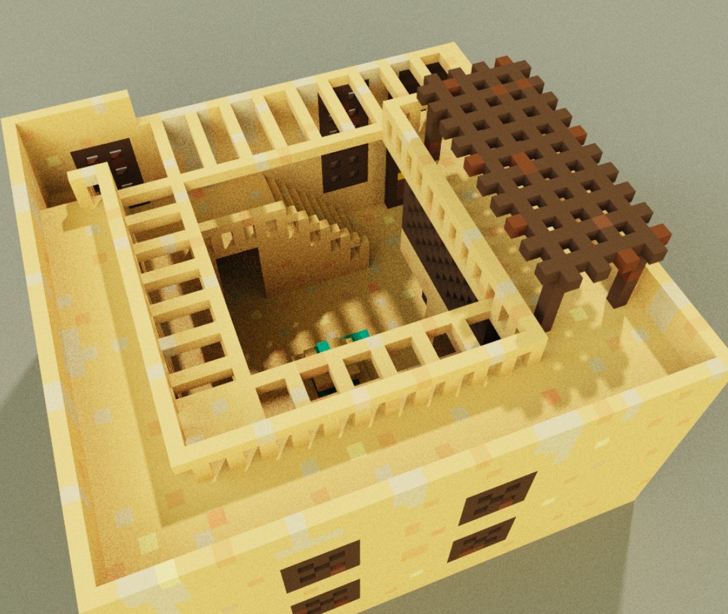 Voxel Palazzo 3D model_3