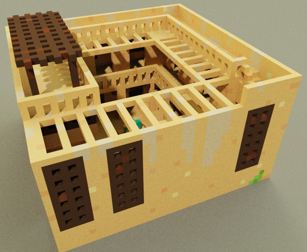 Voxel Palazzo 3D model_9
