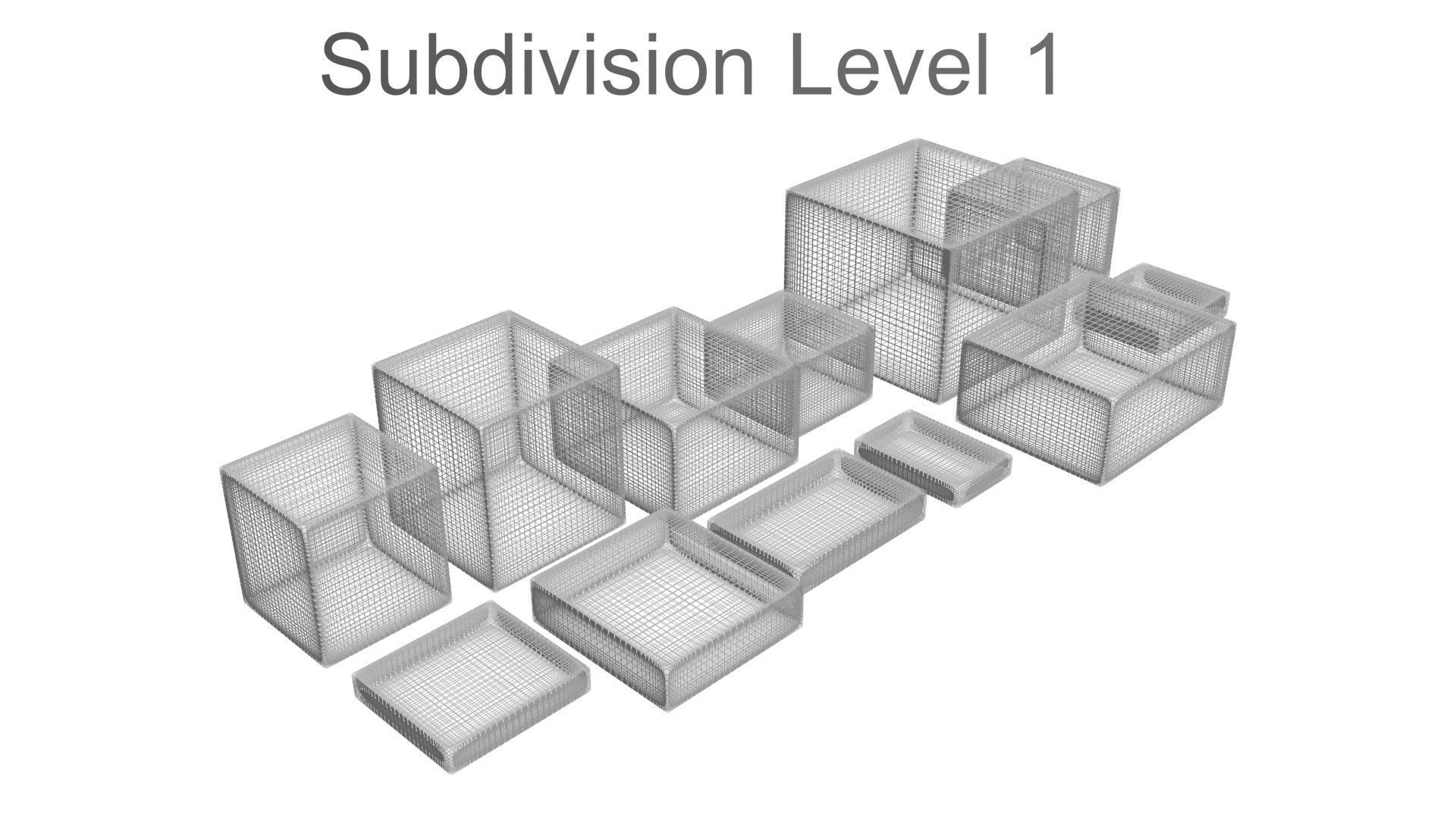 Rainbow Jello Cakes Set 3D model_33