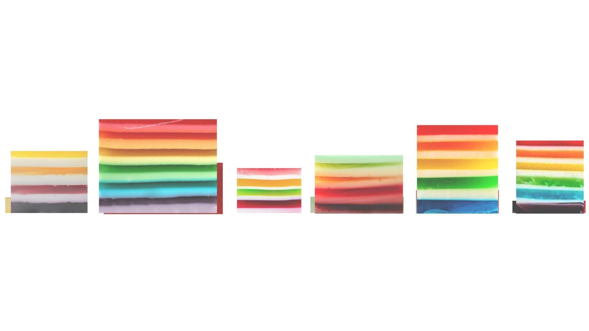 Rainbow Jello Cakes Set 3D model_19