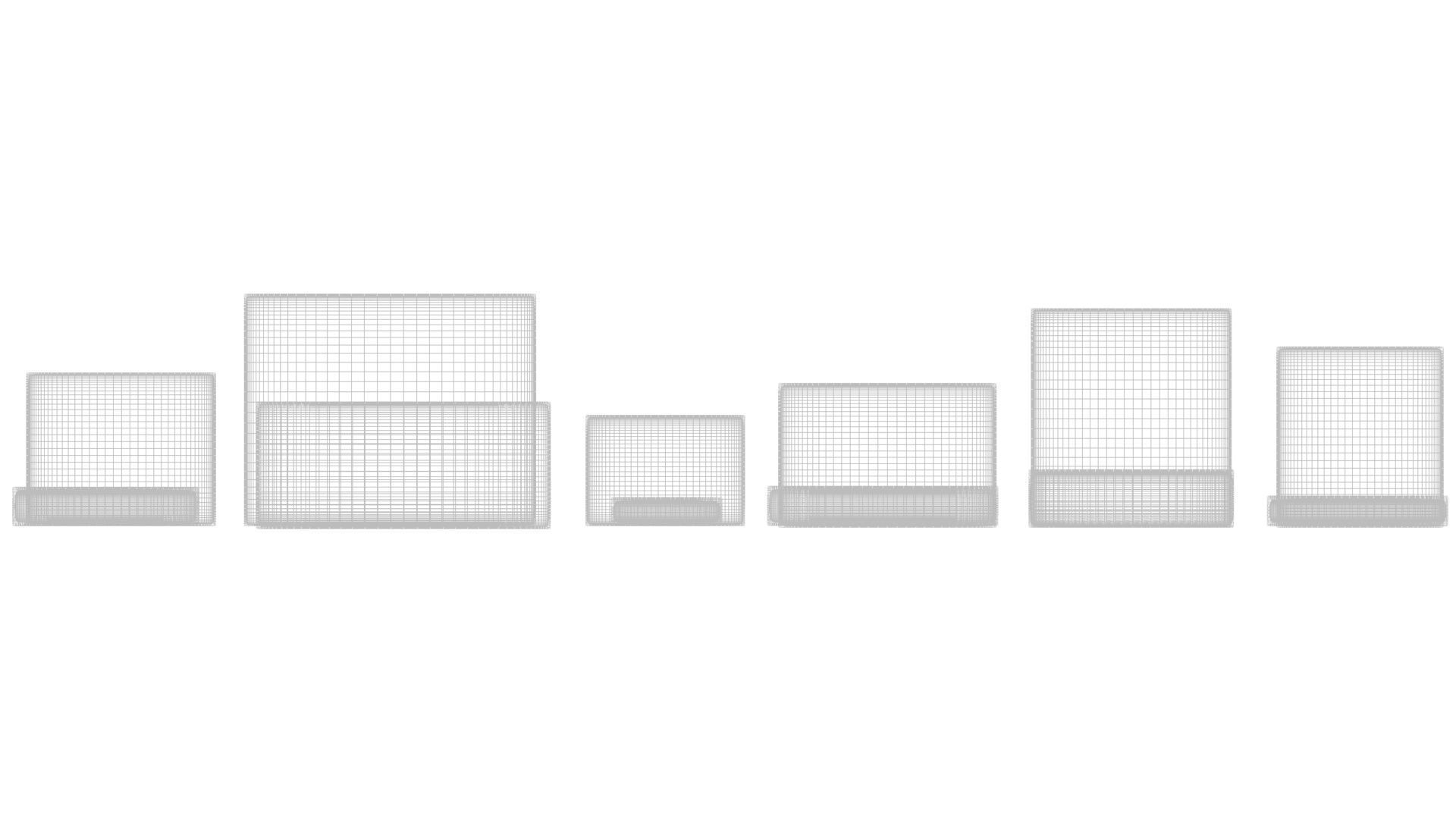 Rainbow Jello Cakes Set 3D model_31