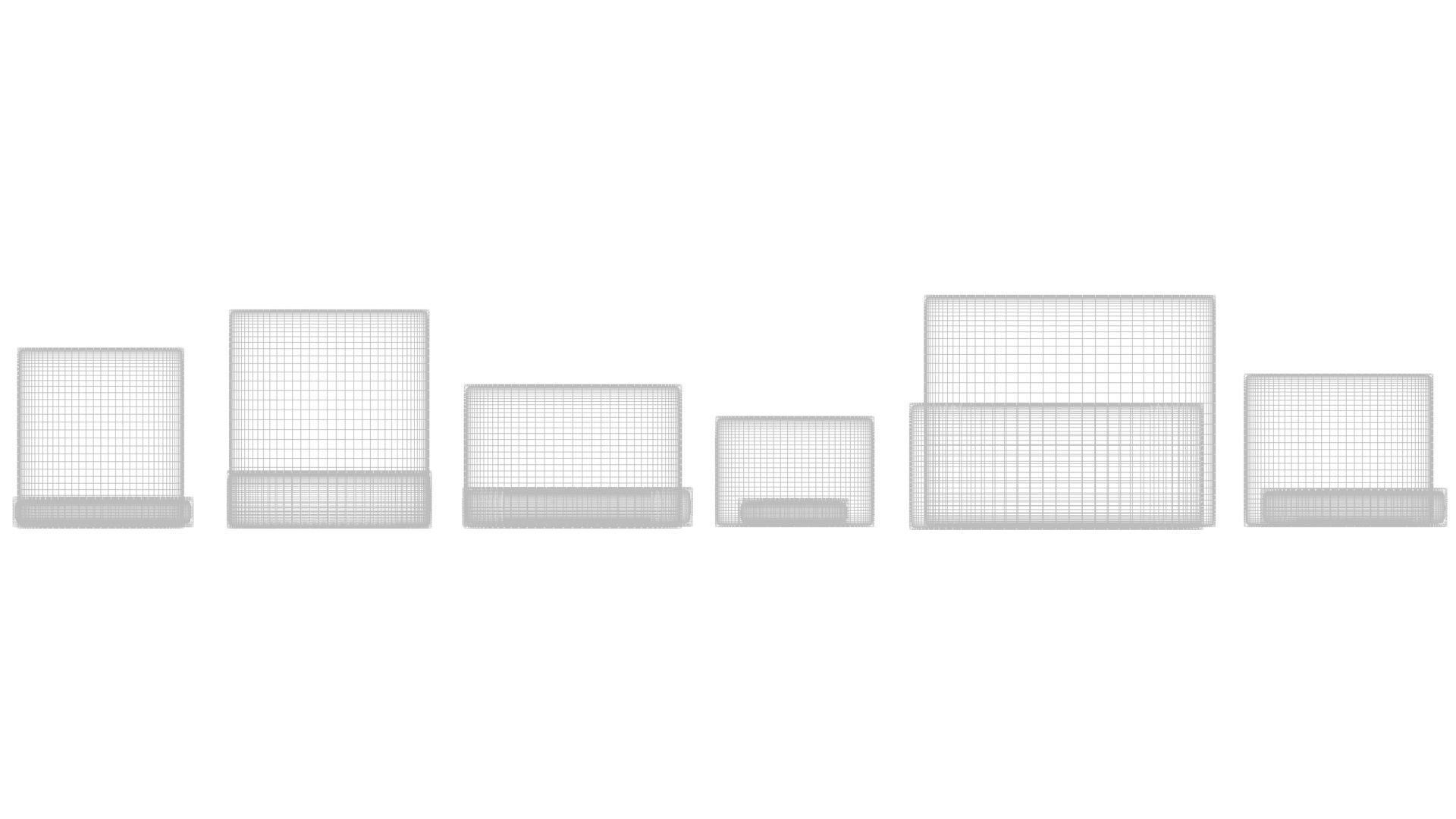 Rainbow Jello Cakes Set 3D model_28